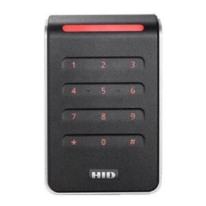 HID 40KNKS-00-000000 Signo 40K Wall Mount Keypad Reader, 13.56MHz and 125kHz, OSDP/Wiegand, Pigtail, Mobile Ready, Black with Silver Trim (Replaces RK40, RPK40)