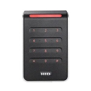 HID 40KNKS-00-00026M Signo 40K Pigtail Keypad Reader with Standard Profile, Black Bezel/ Silver Trim Baseplate
