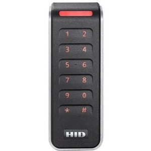 HID 40KNKS-01-00067B Signo 40K Pigtail Keypad Reader with Seos Profile, Wiegand, CSN Suppressed, 8-Bit Dorando, No Parity, Facility Code 0, Red LED, Green Flashing, Black with Silver Trim