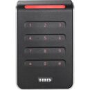 HID 40KNKS-02-000000 HID 40KNKS-02 Signo 40K Wall Mount Contactless Smartcard Keypad Reader, 13.56mHz Profile, OSDP/Wiegand, Pigtail, Mobile Ready, Black with Silver Trim (Replaces RK40, RPK40)