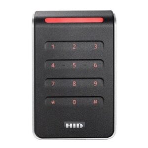 HID 40KTKS-02-000679 Signo 40K Terminal Strip Keypad Reader with Smart Profile, Wiegand, CSN Suppressed, 8-Bit Dorado, Facility Code 0, Red LED, Green Flashing, Black with Silver Trim