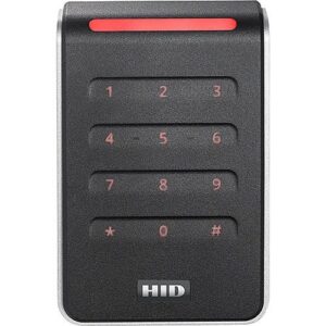 HID 40KTKS-T2-000000 Signo 40K Wall Mount Keypad Reader, 13.56mHz Profile, OSDP/Wiegand, Terminal, Mobile Ready, Black with Silver Trim