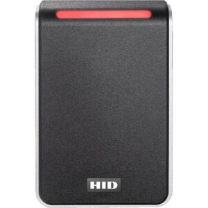 HID 40NKS-01-000GV9 Signo 40 Pigtail Smartcard Reader with Seos Profile, Mobile Access Enabled, MOB0070, Wiegand, CSN Suppressed, Red LED, Flashing Green, Buzzer, Black with Silver Trim
