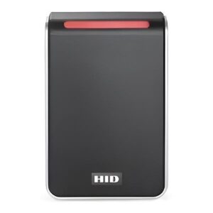 HID 40NKS-02-002J4C Signo 40 Contactless Smartcard Reader, Pigtail Connection, Smart Profile, Black with Silver Trim