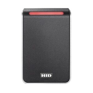 HID 40NKS-03-00055V Signo 40 Contactless Smartcard Reader, Pigtail Connection, Custom Profile, Black with Silver Trim