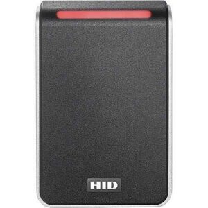 HID 40TKS-T1-000000 Signo 40 Wall Mount Reader, Seos Profile, OSDP/Wiegand, Terminal, Mobile Ready, Black with Silver Trim