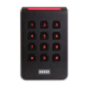 HID 40TTKS-00-00BMMD Signo 40T Mechanical Keypad Reader, Black with Silver Trim