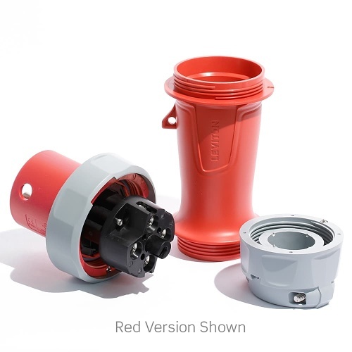 Leviton 4100P12WLEV 100A Pin and Sleeve Plug, Orange