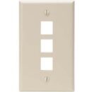 Leviton 41080-3IP Leviton 41080-1AP Quickport 3-Socket Faceplate