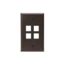 Leviton 41080-4BP 4-Port Wallplate
