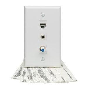 Leviton 41080-LEB Black on Clear Port Designation Label