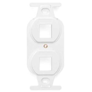 Leviton 41087-2WP QuickPort Duplex Type 106 Insert, 2-Port, White