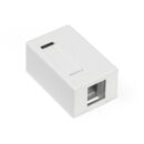 Leviton 41089-1WP Surface-Mount QuickPort Box, Plenum Rated, 1-Port, White