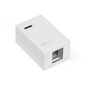Leviton 41089-1WP Surface-Mount QuickPort Box, Plenum Rated, 1-Port, White