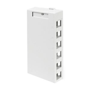 Leviton 41089-6WP Surface-Mount QuickPort Box, 6-Port, White