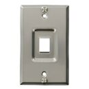 Leviton 4108W-1SP Recessed Stainless-Steel QuickPort Telephone Wall Plate
