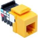 Leviton 41106-RY6 Voice Grade QuickPort Connector, 6P6C, Yellow