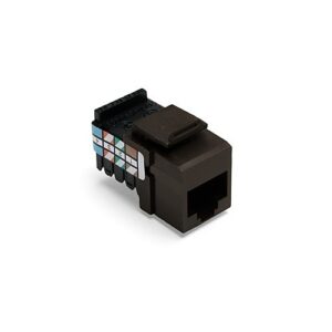 Leviton 41108-RB8 Voice Grade QUICKPORT Jack, 8P8C, Brown