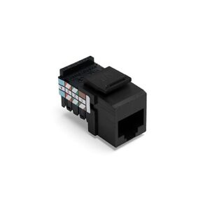 Leviton 41108-RE8 Voice Grade QUICKPORT Jack, 8P8C, Black