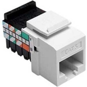 Leviton 41108-RW5 CAT5 QuickPort Jack, White