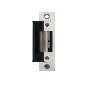 RCI 4114 4 Series Centerline Electric Strike, Fail-Secure, 24VAC/VDC, 1-1/4"W x 4-7/8"H (32mm x 124mm), ANSI Square Corners, Brushed Stainless Steel