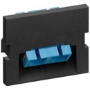 Leviton 41294-2CE Duplex SC Angled Fiber Adapter MOS Module, Zirconia Ceramic Sleeve, 1.5 Units High, Black