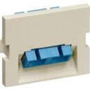 Leviton 41294-2CI Duplex SC Angled Fiber Adapter MOS Module, Zirconia Ceramic Sleeve, Unit Hight, White