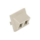 Leviton 41294-2QI QUICKPORT 2-Port Angled MOS Adapter, 1.5 Units High, Ivory