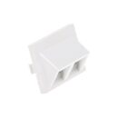 Leviton 41294-2QW 2-Port Angled MOS QUICKPORT Adapter, 1.5 Units High, White