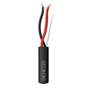 Genesis 41515008 16/2 Stranded Direct Burial Fire Alarm Cable, Unshielded, FPL, CL2, Sunlight Resistant, 500' (152.4 m), Reel, Black