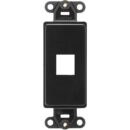 Leviton 41641-E QuickPort Decora Insert, 1-Port, Black