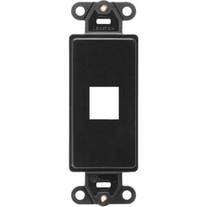 Leviton 41641-E QuickPort Decora Insert, 1-Port, Black