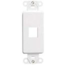 Leviton 41641-GY QuickPort Decora Insert, 1-Port, Gray