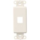 Leviton 41641-T QuickPort Decora Insert, 1-Port, Light Almond