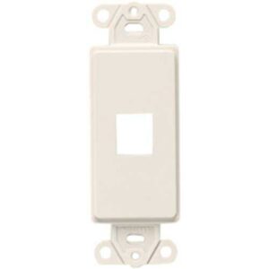 Leviton 41641-T QuickPort Decora Insert, 1-Port, Light Almond