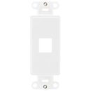 Leviton 41641-W QuickPort Decora Insert, 1-Port, White