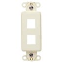 Leviton 41642-B QuickPort Decora Insert, 2-Port, Brown