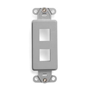 Leviton 41642-GY QuickPort Decora Insert, 2-Port, Grey