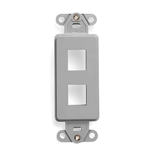 Leviton 41642-GY QuickPort Decora Insert, 2-Port, Grey