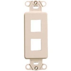 Leviton 41642-00I 2-Port Decora Style Faceplate Insert, White
