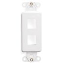 Leviton 41642-W QuickPort Decora Insert, 2-Ports, White