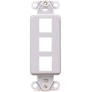 Leviton 41643-GY QuickPort Decora Insert, 3-Port, Grey