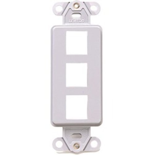 Leviton 41643-GY QuickPort Decora Insert, 3-Port, Grey