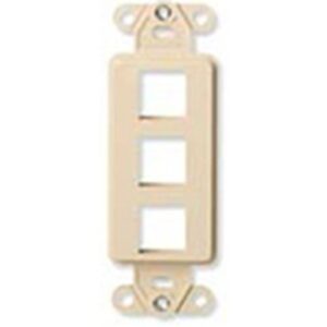 Leviton 41643-W QuickPort Decora Insert, 3-Ports, White