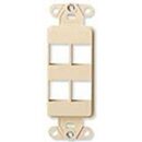 Leviton 41644-I QuickPort Decora Insert, 4-Port, White