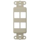 Leviton Quickport 41642-00t 41644-00t Style Faceplate Insert