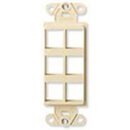 Leviton 41646-B QuickPort Decora Insert, 6-Port, Brown