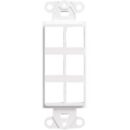 Leviton 41646-W QuickPort Decora Insert, 6-Ports, White