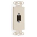 Leviton 41647-00I Decora Insert with HDMI Feedthrough QUICKPORT Connector, Single Gang, Ivory