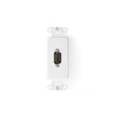 Leviton 41647-00W Decora Insert with HDMI Feedthrough QUICKPORT Connector, Single Gang, White